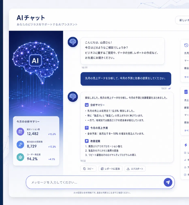 AIチャットボットの画面イメージ